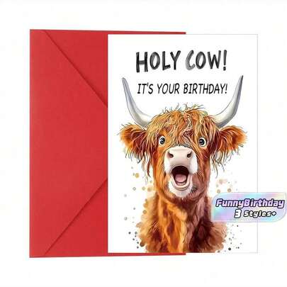1PC Witty And Memorable Birthday Card - Unique Gift Idea For 20th, 30th, 40th, 50th, 60th Anniversary Celebrations - Make Family And Friends Happy With Funny Jokes - Suitable For Anyone, 4*6in - With Envelope