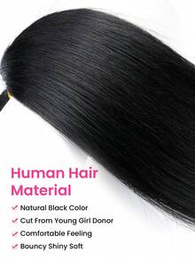 Tóc thẳng 1 bó Tóc người Brazil nguyên chất Tóc thẳng 100% Tóc người chưa qua xử lý 1 bó Tóc dệt thẳng - Natural Black - Xem 6