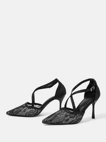 CUCCOO HITCHD Giày sandal cao gót dành cho nữ - màu đen - Xem 3