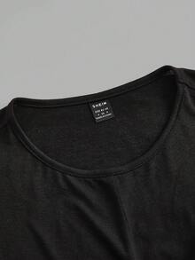SHEIN Essnce Áo thun nữ cỡ lớn cổ tròn thiết kế xoắn, gợi cảm, thoải mái, màu đen trắng, nhiều chiếc. - trắng - Xem 7