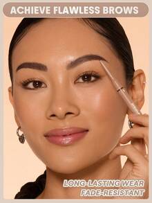 SHEGLAM Brows On Demand 二合一眉筆-巧克力防水液體眉筆防汗防油眉毛填充勾勒眉毛霜凝膠化妝品眉毛 - Chocolate - 查看 6