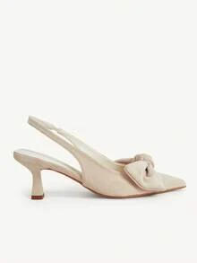 CUCCOO CHICEST Casual Minimalist Solid Color Pointed Toe Women Pumps For Christmas Elegant Shoes Wedding Shoes Spring Shoes Bride Shoes - Beige A - View 5