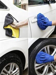 Multifunctional Car Detailing Kit, Car Cleaning Brush Set With Wheel Brushes, Air Vent Brush, Buffing Sponge Pads, Washing Mitt, And Cleaning Cloth - Set of 14 - View 8