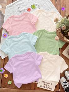 Bộ 3 áo thun thời trang & dễ thương họa tiết trái cây Dopamine phong cách retro, áo thun tay ngắn cổ tròn tối giản dành cho bé gái, phù hợp mặc hàng ngày trong mọi mùa, thích hợp cho trường học, đi chơi, dạo phố, kỳ nghỉ, họp mặt, tựu trường, trang phục mùa xuân & hè, thoải mái, sành điệu, trang phục thường ngày, áo thun in hình trái cây hoạt hình cho trẻ em, thời trang, phong cách mới, thoải mái, phong cách thư giãn. - Nhiều màu - Xem 2