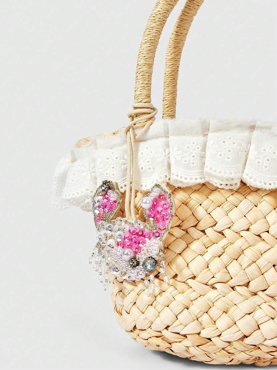 ROMWE Kawaii 1. Khóa cài túi hình cua giả đính cườm thời trang, thích hợp để trang trí túi xách, túi đeo chéo, ba lô, v.v. - Cua hồng - Xem 1