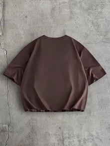 AXEPEAK Áo thun nam thường ngày phong cách đường phố, dã ngoại, phối màu kẻ caro, đa năng. - Nhiều màu - Xem 2