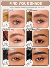 SHEGLAM Brows On Demand 二合一眉筆-巧克力防水液體眉筆防汗防油眉毛填充勾勒眉毛霜凝膠化妝品眉毛 - Chocolate - 查看 5