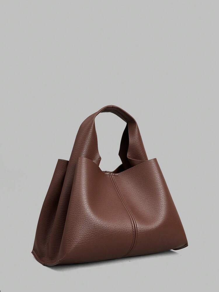 Women's Stylish Simple Handbag, Retro Brown, Exquisite Soft Casual Lightweight Bucket Bag, Suitable For Women, Mothers, Teachers, Daily, Commuting, Shopping