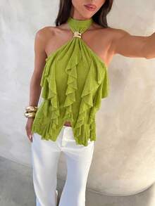 Women Plus Size Sports Dresses - Green 3 - View 7