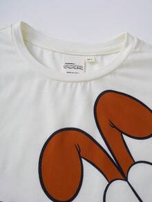 GARFIELD | SHEIN Tween Boy Cartoon Print Top And Shorts Pajama Set - Black and White - View 3