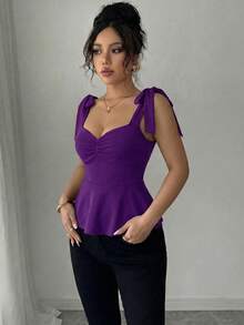 Camiseta de mujer elegante y romántica - Morado - Ver 6