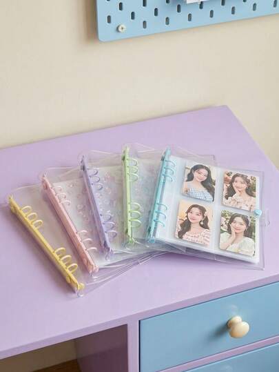 Joivida Bìa đựng tài liệu cỡ A5, sổ sắp xếp đơn giản trong suốt, sổ dán sticker có nút bấm đơn, sổ ghi chép, sổ có số trang kéo ra, bộ thay thế, bìa đựng tài liệu A5, sổ dán sticker, sổ tay rời, 10 túi gel giữ nhiệt, đồ dùng học tập mùa tựu trường, đồ dùng học tập