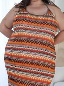 Pretty and Ole Bohemian Style Vacation Beach Summer Vintage Women Knit Camisole Dress Party - Multicolor - View 3