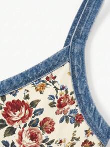 Camiseta de tirantes con estampado floral digital para mujer - Multicolor 6 - Ver 4