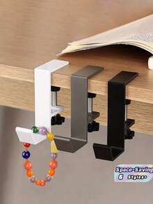 1PC Adjustable Table Edge Hook, High-Load Capacity, Durable, Versatile Storage For Backpacks, Water Bottles, Easy To Install, Stylish In,School Supplies,Back To School - Multicolor - View 1