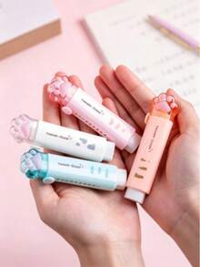1pc Cat Paw Shaped Eraser ,Back To School - Multicolor - View 1