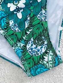 Bộ bikini hai mảnh in họa tiết Paisley phong cách Bohemian mới của Swim Lushoire, họa tiết Mandala nhiều màu sắc, họa tiết lông công rực rỡ, thiết kế nhiều màu sắc với các tông hồng, xanh dương, trắng và xanh lá cây, quần bikini buộc dây bên hông, áo bikini buộc dây cổ, đồ đi biển nhiều màu sắc rực rỡ, áo ngực có đệm nâng ngực, trang phục đi biển mùa hè, dự tiệc bể bơi, lễ hội âm nhạc, kỳ nghỉ ở đảo nhiệt đới ven biển và phong cách hiện đại. - màu xanh lá - Xem 6