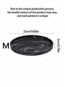 1PC/3PCS Round Marble Pattern Storage Tray, Bathroom Organizer Rack, Easy To Clean, Candle/Fragrance Holder, Silicone Vanity Tray, Jewelry Dish, Ideal For Liquid Soap, Shampoo, Spice Jars, Vase Mat In Home, Bathroom, Kitchen, Living Room, - Multicolor - View 18