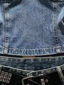 Glimmora Women's Summer Casual Commuting Contrast Lace Slim Fit Denim Camisole - Multicolor - View 4