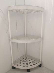 5/4/3层塑料转角置物架，带轮子和把手，节省空间，适用于浴室、厨房、客厅、酒店、宿舍、阳台、卧室，是理想的礼物之选。 - 彩色 - 查看 15