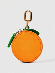 ROMWE Kawaii 1 Piece Girl Heart Three-Dimensional Orange Sweet Creative Bag Pendant Niche Design Leather Pendant Bag Pendant - Orange 2 - View 4