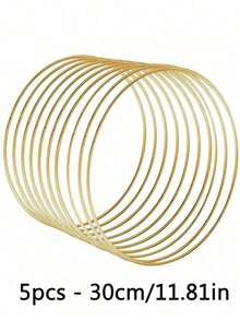 5PCS Gold Metal Floral Hoop For Christmas DIY Wedding Wreaths, Dream Catchers, And Wall Hangings - Golden Craft Hoop Rings With Endless Creative Possibilities,Christmas - Multicolor - View 14