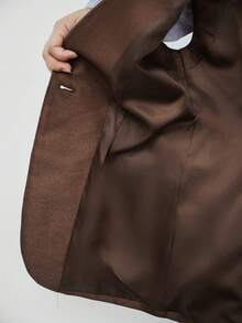 Aveloria Modichic Áo blazer nữ không tay cổ chữ V có thắt lưng, hàng mới về. - Màu be - Xem 3