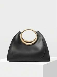 WOMEN'S HANDBAGS, EXQUISITE MINIMALIST COMMUTER DATING HANDBAGS - Black - View 3