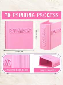 Joivida Cute Cartoon 3D Printed Book Shaped Storage Box, Suitable For Office Desk Stationery, Desktop Decoration Stationery Storage Box, Can Also Store Makeup Brushes, Beauty Products, Hair Accessories, Bath Products, Etc., Holiday Birthday Gifts - Multicolor - View 4