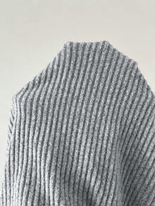 SHEIN 孕妇罗纹休闲刺绣吊带背心百搭连衣裙 - 灰色 - 查看 5