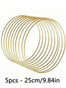 5PCS Gold Metal Floral Hoop For Christmas DIY Wedding Wreaths, Dream Catchers, And Wall Hangings - Golden Craft Hoop Rings With Endless Creative Possibilities,Christmas - Multicolor - View 15