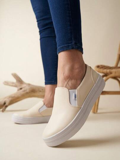 Zapatos casuales de mujer con resorte transpirable, diseño slip-on, suela de plataforma comoda y blanda, zapatos para mama o enfermera perfectos para el uso diario