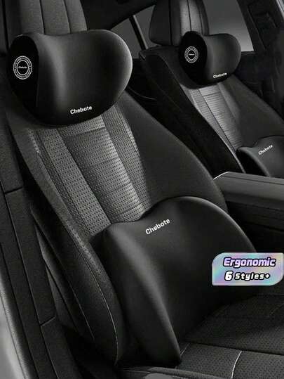 1PC Car Headrest Pillow With Neck & Lumbar Support - Ergonomic Driving Seat Cushion For Comfort, Universal Fit For Cars/SUVs/Trucks, Car Pillow,Car Accessories
