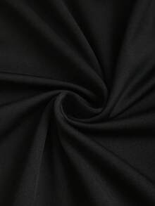Sweetra New Spring/Summer Asymmetric Neck Short Sleeve Cinched Waist A-Line Mini Dress, Suitable For Parties And Outings - Black - View 5