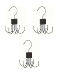 1-3 Packs Belt Hook Wardrobe Belt Storage Rack 360° Rotate To Save Space For Bras, Vests, Ties, Scarves, Wallets Creative Rotatable Multifunctional Six-Claw Hook, Suitable For Halloween, Christmas, Thanksgiving Parties - Multicolor - View 6