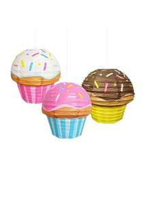Joivida 1Pc Sprinkle Print Paper Lantern, Donut & Cupcake Themed Party Lantern, 12" (30cm) Foldable Paper Lamp For Birthday & Baby Shower, (Pink/White/Blue/Brown), Lightweight & Reusable, Easy To Assemble & Hang, Perfect For Dessert Themed Parties, Ice Cream Celebrations & Kids' Room Decor, Adds Cheerful Vibe To Any Party, Great For Party Supplies, Ceiling Decor & Festive Backdrop - multicolor - View 8