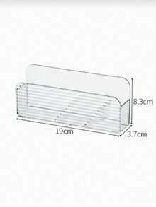 1pc Remote Control Storage Box, Wall-Mounted TV/AC Remote Holder, Acrylic Transparent Wall-Mounted Phone/Cosmetic Organizer - Multicolor - View 14
