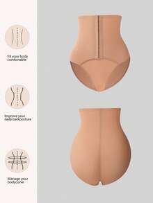 SHEIN Quần định hình nâng mông cho nữ - Màu Khaki - Xem 7