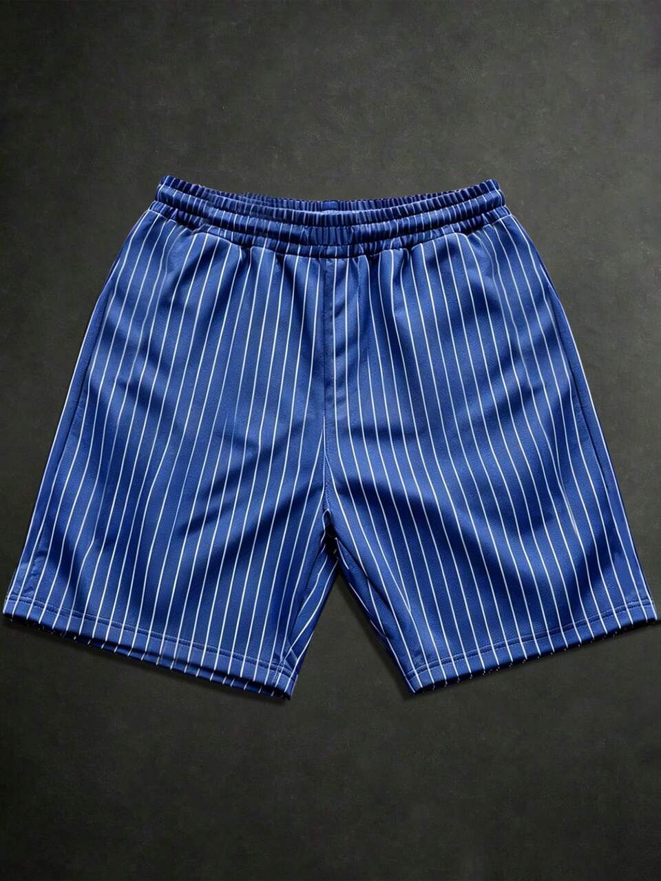Striped Drawstring Casual Summer Shorts Large Script Print Design
