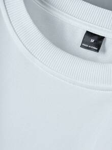 PAVTROS Men's Solid Color Round Neck Casual Versatile Tank Top, Holiday - White - View 7