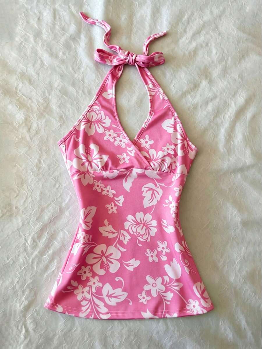 IslaSuriya 女士印花露背系带吊带背心 - 彩色 - 查看 1