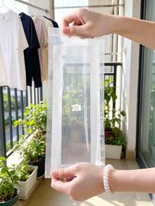 30/50 Pcs Leak-Proof Refrigerator Storage Bags With Excellent Sealing Performance, Reusable And Stackable. Transparent Freezer Bags Suitable For Vegetables, Scallions, Cucumbers, And Noodles - High-Quality Kitchen Storage And Freshness Preservation Solutions With Double-Layered Sealing Design. - Multicolor - View 7