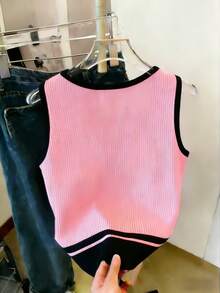Resyla New Fashion Contrast Color & Letter Print Design Tank Top, Spring/Summer - Multicolor - View 2
