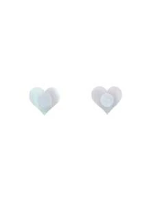 Miếng dán ngực và miếng che đầu ngực siêu mỏng, màu pastel, ánh cầu vồng, hiệu ứng ba chiều, lấp lánh, hình trái tim, họa tiết Y2K, được cá nhân hóa, phù hợp cho quán bar, câu lạc bộ, lễ hội âm nhạc, tiệc tùng. - Màu Hồng baby - Xem 2