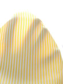 SHEIN 青少年女孩休閒街頭風 梭織條紋蝴蝶結 LOGO 刺繡寬鬆落肩上衣與寬腿長褲套裝，適合春夏、春季出遊、度假、休閒外出、返校，兒童款 - 黃色 - 查看 10