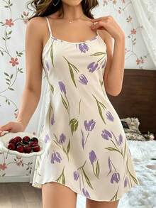 CottageSlumber Váy ngủ dây mảnh in hoa Đầm ngủ Pyjama họa tiết hoa lộng lẫy, ấm cúng và thanh lịch - Nhiều màu - Xem 1