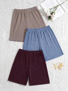 EURMUSE Cotton Line 女士 3 件装多色家居睡裤套装 - 彩色 - 查看 2