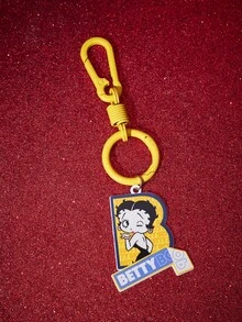 Betty Boop x SHEIN 1 chiếc móc khóa Betty Boop màu vàng kiểu leo núi có khóa lò xo, vòng đàn hồi, móc khóa nhiều màu sắc hình túi macaron, mặt dây chuyền xe hơi. - Nhiều màu - Xem 4