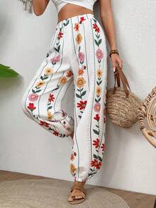 Balvessa Women's Printed Long Pants, Spring/Summer - Multicolor - View 5