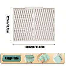 1PC Silicone Dish Drying Mat, (Large, Medium, Small), Non-Slip Anti-Shock Noise-Reducing Mat, Desktop Insulation Pad, Foldable Draining Mat, Rollable Draining Mat, Heat-Resistant Pot Mat, Silicone Drying Mat, Multi-Function Draining Mat, Holiday Gift, Kitchen Accessory, Desktop Accessory - Multicolor - View 13